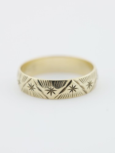 Gypsy stars pattern band ring - gypsy,