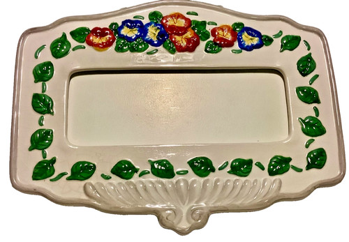 Ceramic house address plaque - house,