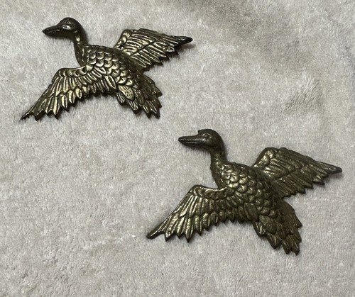 Vintage brass flying ducks - vintage,