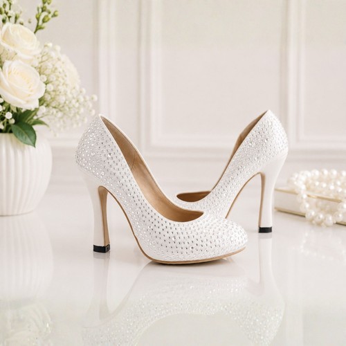 Woman satin bridal shoe - satin,