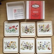 Pimpernel Traditional Coasters Field Flowers Set of 6 Boxed