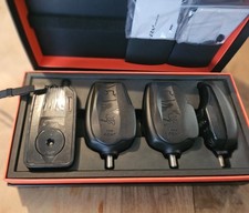 fox rx plus bite alarms x3 with receiver , boxed