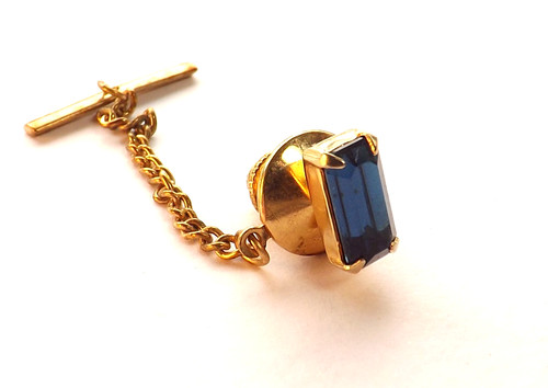 Vintage tie pin - tie, gold