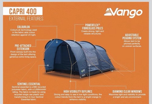 Vango capri 400 tent for - vango,