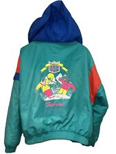 FABRINI Retro Ski Suit Vintage 80's 90's - Neon Apres Ski JACKET LARGE -EXLARGE