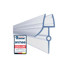 HNNHOME Rubber Plastic Bath Shower Screen Seal Strip for Glass Door Curved