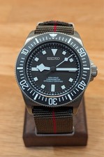 Seiko MOD Solid Grade 2 Titanium Pelagos FXD Dive Watch Black Dial