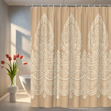 Elegant Cream Shower Curtain