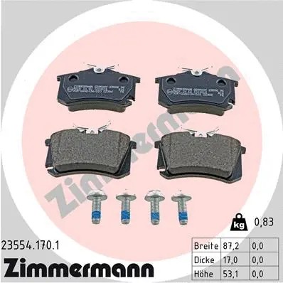 Rear brake pad - brake, disc