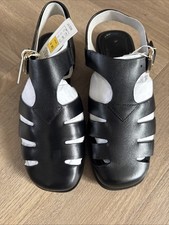 Marks and Spencer Leather Ankle Strap Fisherman Sandals Size 6 Wide Fit