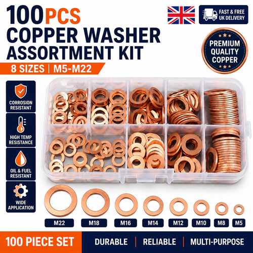 100pcs copper washers gasket - 100pcs,