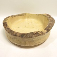 IPL Woodworks Large Bowl Natural Edge 10-11" Dia. Light Colour Finished 
