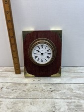 Staiger Boat Watch Maritime Plaque Wall Clock Wooden Plinth With Brass Corners
