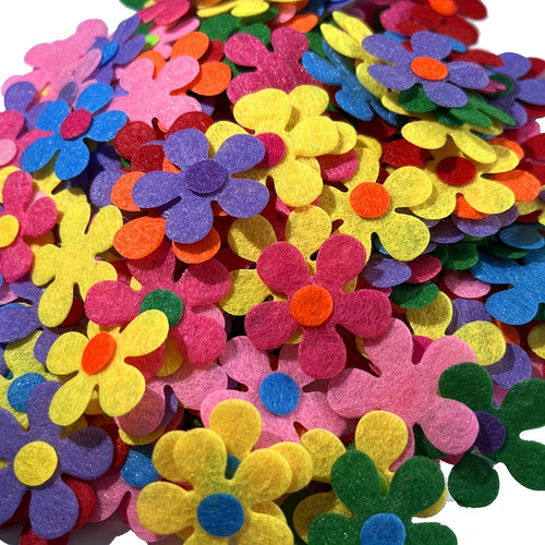 100 assorted felt flower die - x,