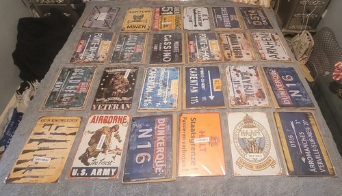 Reproduction metal road sign - road,
