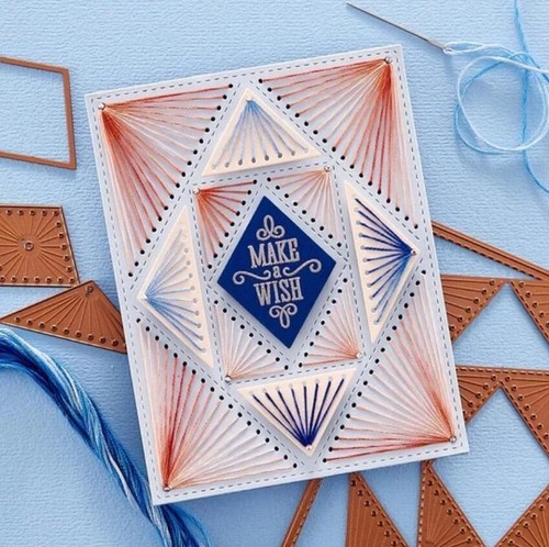 Layered stitched diamonds - stitched,