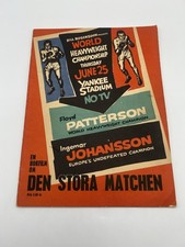Ingemar Johansson Vs Floyd Patterson Swedish Magazine Rare Program Boxing