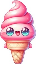 Kawaii Cartoon Icecream Wall