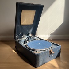 1930s His Masters Voice Gramophone Model 102D Suitcase