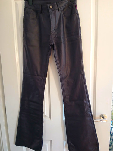 Gas jeans faux - leather, flared