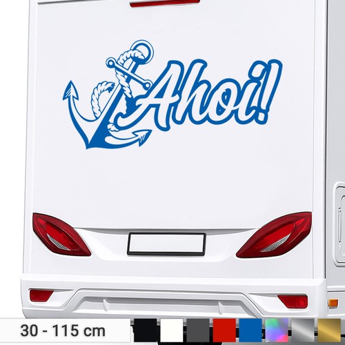 Ahoy sticker anchor sailor