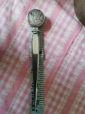 Antique Vintage Silver Plate? Letter Opener With Coin Handle