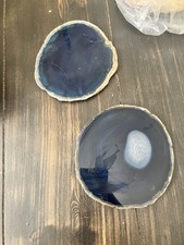 Blue Agate Slice Coasters