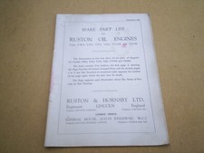Ruston and Hornsby VWO VYO VTO VSO VTOM & VSOM spare parts list