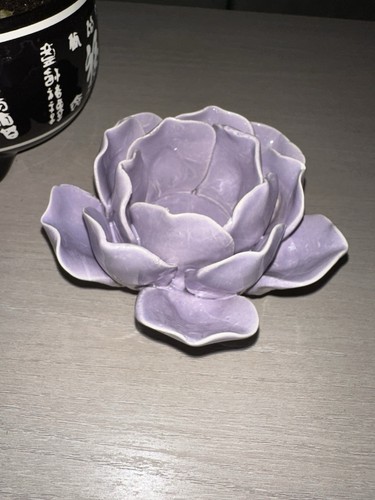 Purple lotus flower candle - flower,