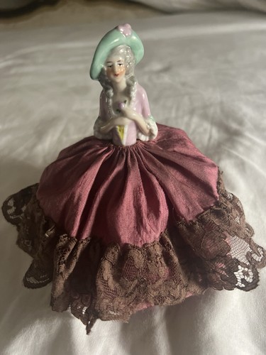 Vintage porcelain pincushion - vintage,