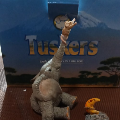 Tuskers elephant resin - elephant,