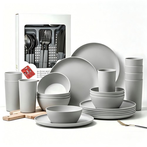 Piece grey unbreakable - 24-piece,