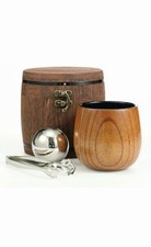 Charred wooden whisky glass - charred,