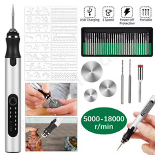 Mini Cordless Rechargeable Grinding Pen Electric Engraving Pen Kit with 30 Bits