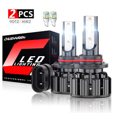 2x 9012 Car LED Headlight Bulbs High/Low Beam 6000K For Jaguar F-Pace 2015-ON