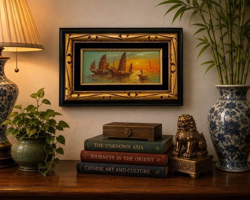 Vintage fung signed oil - fung,
