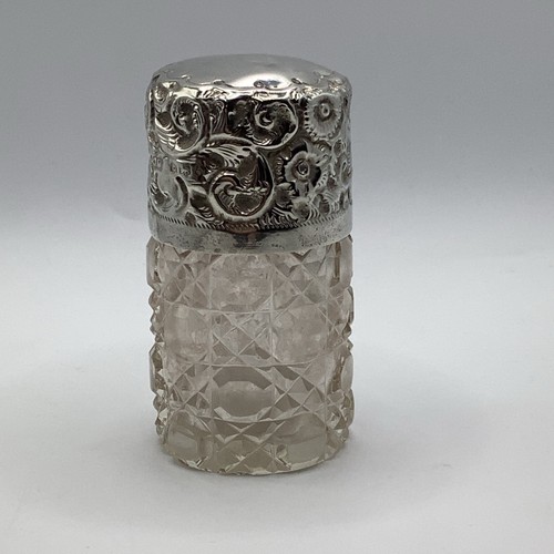 Solid silver topped - silver, glass