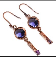 AMETHYST Copper Earrings