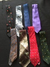 Job Lot Of 8 Ties in Various Colours And  sizes.