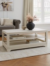 Cabot Coffee Table Cream | Traditional Design | Two Shelves | Living Room