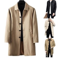 Men Trench Coat Single