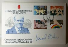 Leonard Cheshire VC Signed Cover Leonard Cheshire foundation 1981 Victoria Cross