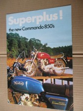 GENUINE NORTON COMMANDO 850 SALES  BROCHURE. 24"x 16"   NOT A COPY