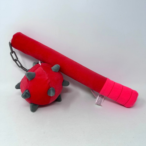 Red medieval flail plush - flail,