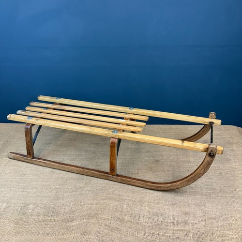 Old vintage snow sledge - old,