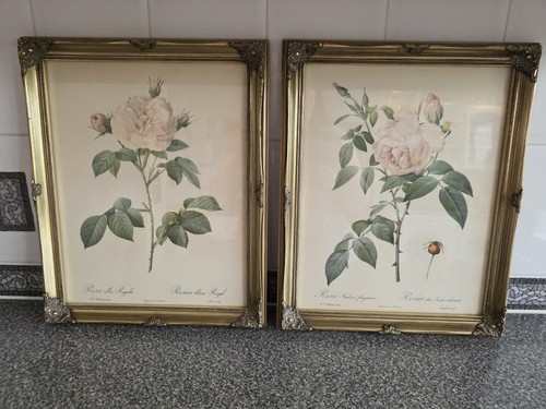 Framed vtg pair 1930s - framed,