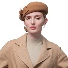 Brown Wool Felt Fascinator