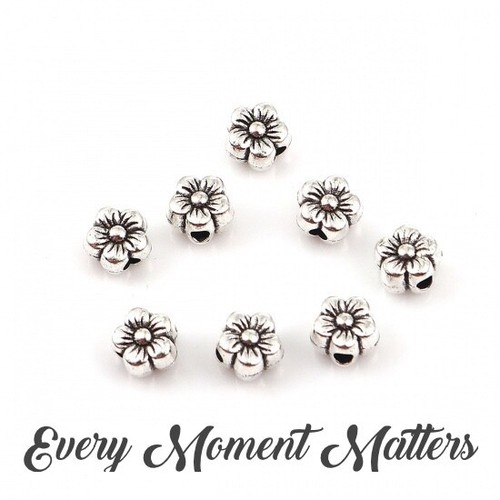 Tibetan silver flower - silver,