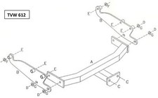 Towtrust Fixed Flange Towbar