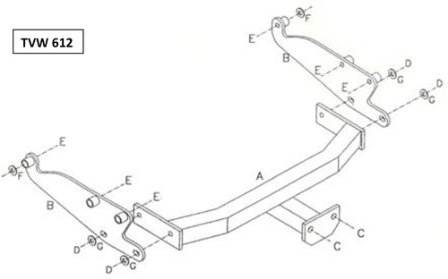 Towtrust fixed flange towbar - towtrust,